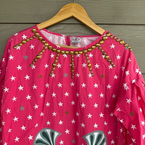 Pink Patterned Mini Dress - Picture 3 of 6